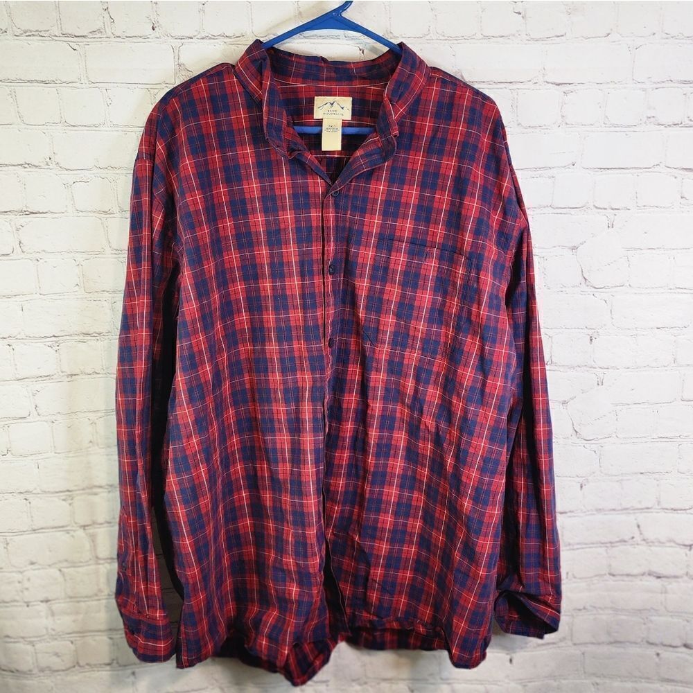Men's Blue Mountain longsleeve button-down shirt, size 2XLT